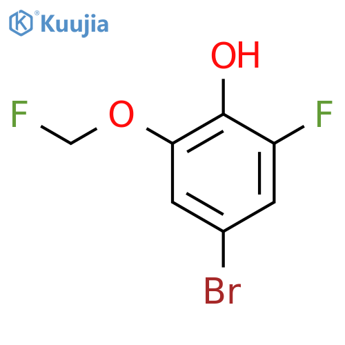 4-Bromo-2-fluoro-6-(fluoromethoxy)phenol structure
