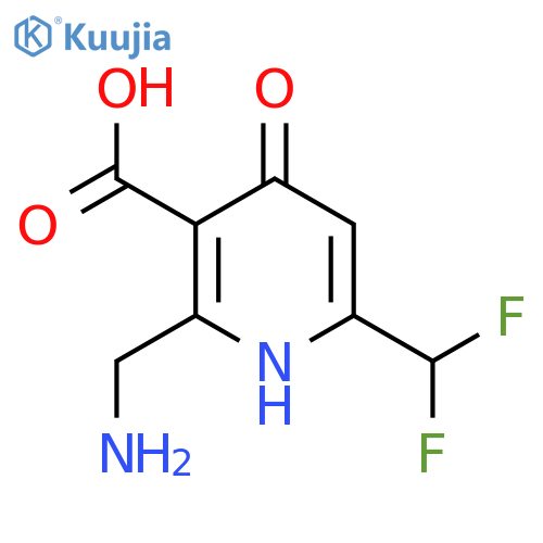 2-(Aminomethyl)-6-(difluoromethyl)-4-hydroxypyridine-3-carboxylic acid structure