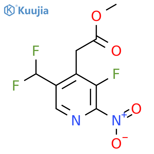 Methyl 5-(difluoromethyl)-3-fluoro-2-nitropyridine-4-acetate structure