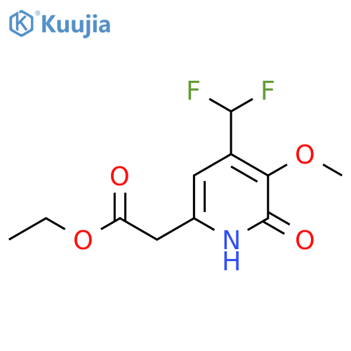 Ethyl 4-(difluoromethyl)-2-hydroxy-3-methoxypyridine-6-acetate structure