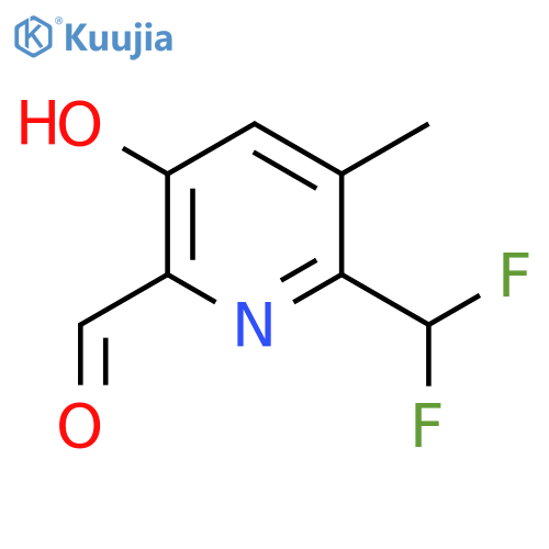 2-(Difluoromethyl)-5-hydroxy-3-methylpyridine-6-carboxaldehyde structure