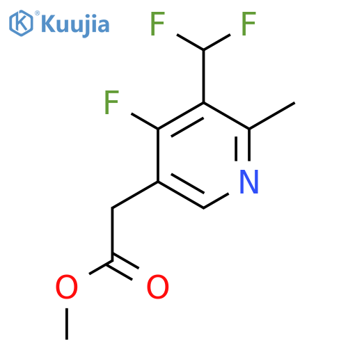 Methyl 3-(difluoromethyl)-4-fluoro-2-methylpyridine-5-acetate structure