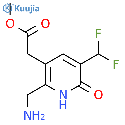 Methyl 2-(aminomethyl)-5-(difluoromethyl)-6-hydroxypyridine-3-acetate structure