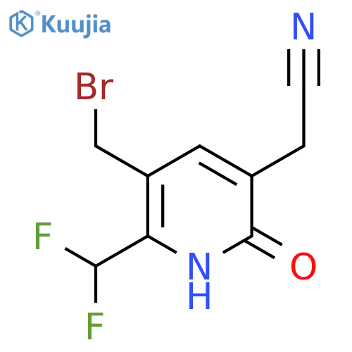 3-(Bromomethyl)-2-(difluoromethyl)-6-hydroxypyridine-5-acetonitrile structure