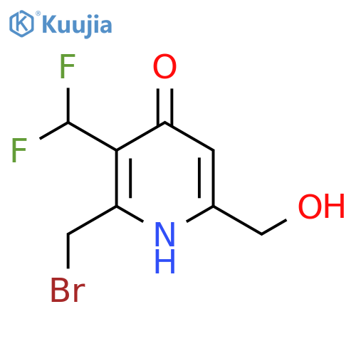 2-(Bromomethyl)-3-(difluoromethyl)-4-hydroxypyridine-6-methanol structure