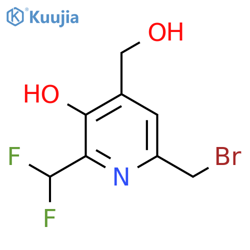 6-(Bromomethyl)-2-(difluoromethyl)-3-hydroxypyridine-4-methanol structure