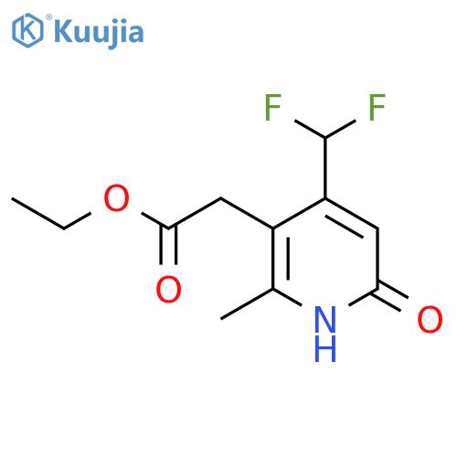 Ethyl 4-(difluoromethyl)-6-hydroxy-2-methylpyridine-3-acetate structure