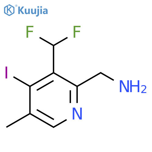 2-(Aminomethyl)-3-(difluoromethyl)-4-iodo-5-methylpyridine structure