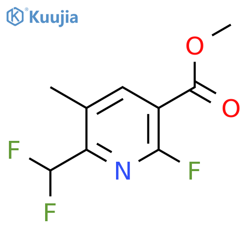 Methyl 2-(difluoromethyl)-6-fluoro-3-methylpyridine-5-carboxylate structure