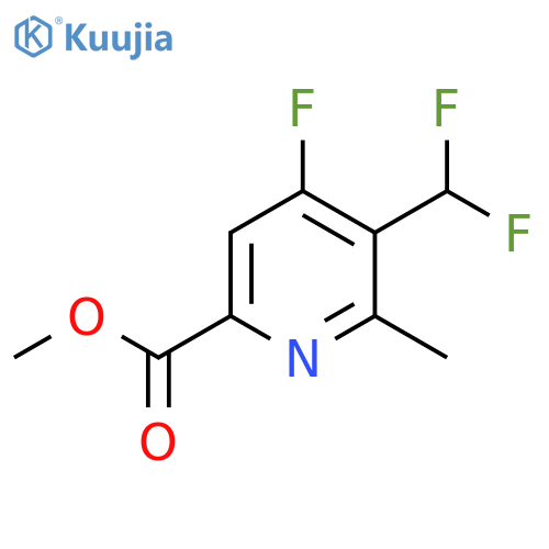Methyl 3-(difluoromethyl)-4-fluoro-2-methylpyridine-6-carboxylate structure