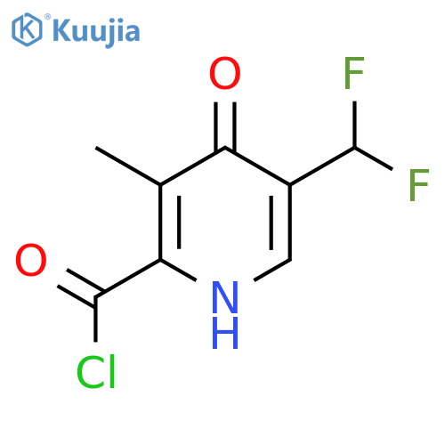 5-(Difluoromethyl)-4-hydroxy-3-methylpyridine-2-carbonyl chloride structure