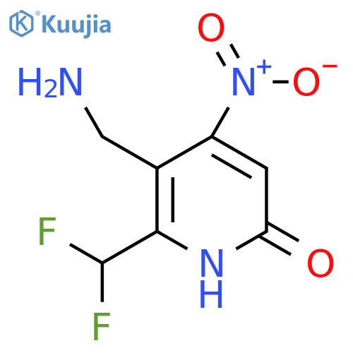 3-(Aminomethyl)-2-(difluoromethyl)-6-hydroxy-4-nitropyridine structure