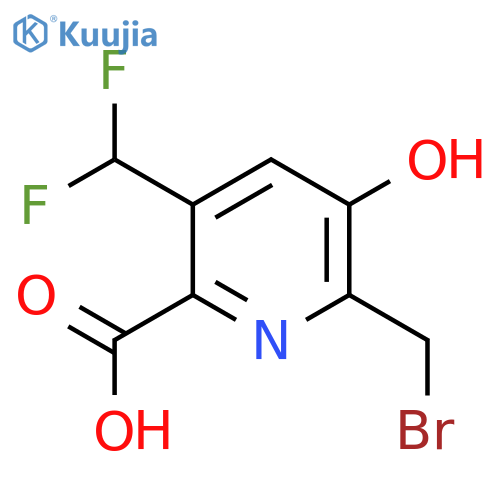 2-(Bromomethyl)-5-(difluoromethyl)-3-hydroxypyridine-6-carboxylic acid structure