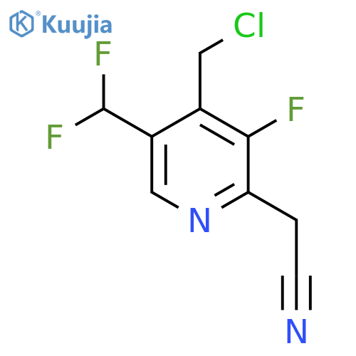 4-(Chloromethyl)-5-(difluoromethyl)-3-fluoropyridine-2-acetonitrile structure