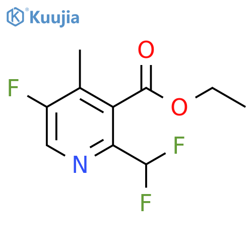 3-Pyridinecarboxylic acid, 2-(difluoromethyl)-5-fluoro-4-methyl-, ethyl ester structure