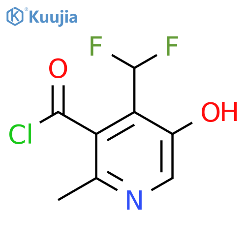 4-(Difluoromethyl)-5-hydroxy-2-methylpyridine-3-carbonyl chloride structure