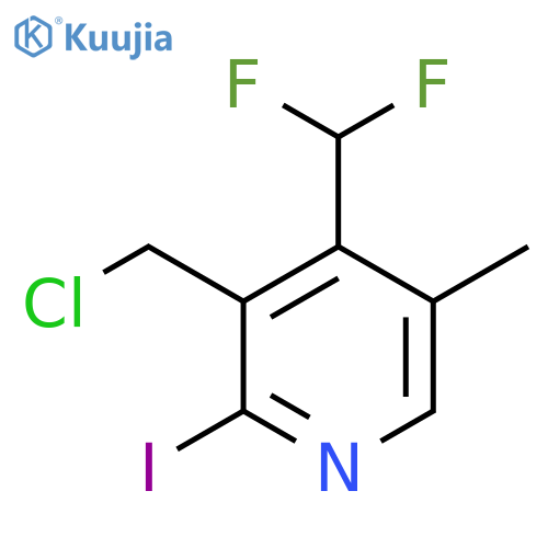 3-(Chloromethyl)-4-(difluoromethyl)-2-iodo-5-methylpyridine structure