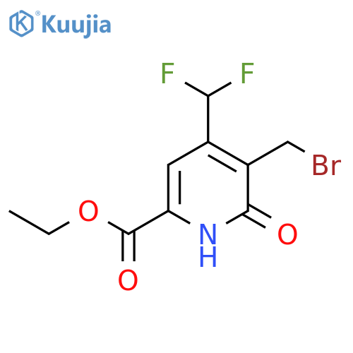 Ethyl 3-(bromomethyl)-4-(difluoromethyl)-2-hydroxypyridine-6-carboxylate structure
