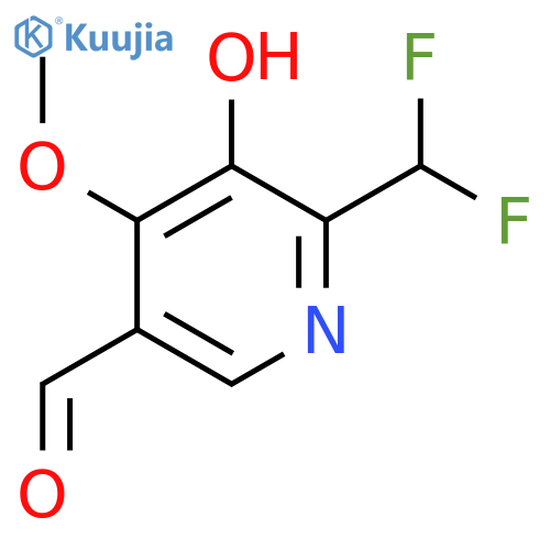 2-(Difluoromethyl)-3-hydroxy-4-methoxypyridine-5-carboxaldehyde structure