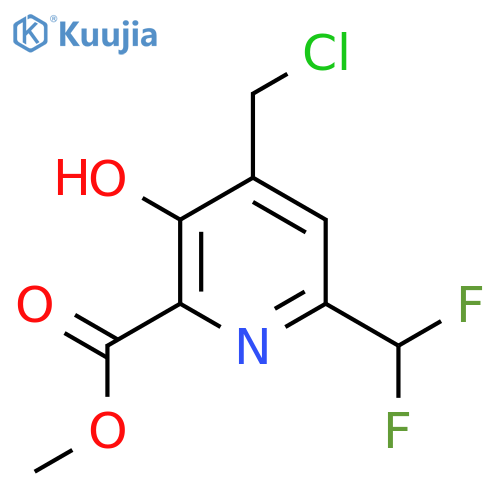 Methyl 4-(chloromethyl)-6-(difluoromethyl)-3-hydroxypyridine-2-carboxylate structure