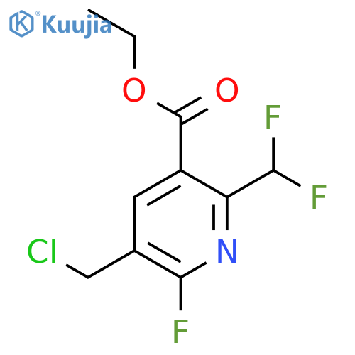 Ethyl 3-(chloromethyl)-6-(difluoromethyl)-2-fluoropyridine-5-carboxylate structure