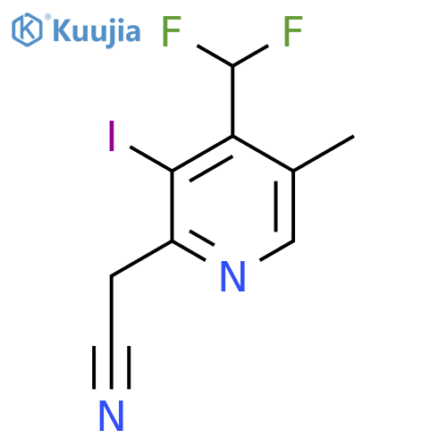 4-(Difluoromethyl)-3-iodo-5-methylpyridine-2-acetonitrile structure