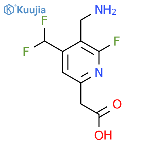 3-(Aminomethyl)-4-(difluoromethyl)-2-fluoropyridine-6-acetic acid structure