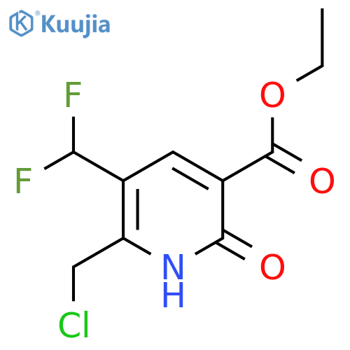 Ethyl 2-(chloromethyl)-3-(difluoromethyl)-6-hydroxypyridine-5-carboxylate structure