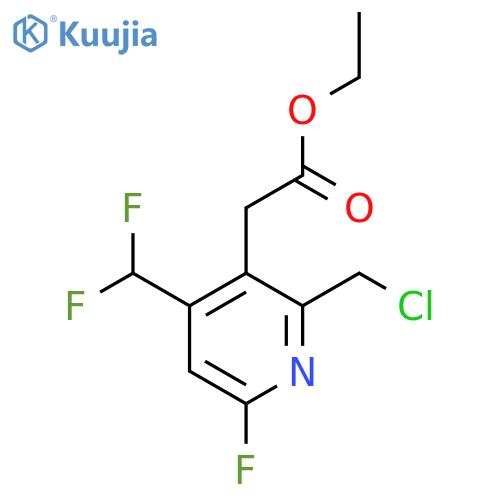 Ethyl 2-(chloromethyl)-4-(difluoromethyl)-6-fluoropyridine-3-acetate structure