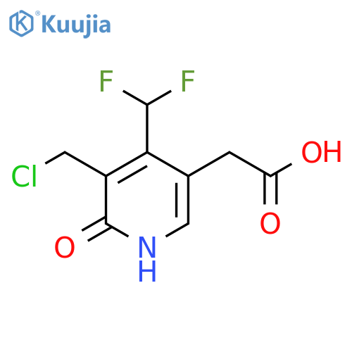 3-(Chloromethyl)-4-(difluoromethyl)-2-hydroxypyridine-5-acetic acid structure
