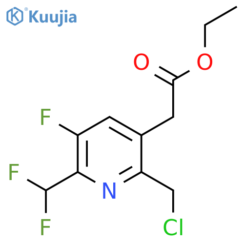 Ethyl 2-(chloromethyl)-6-(difluoromethyl)-5-fluoropyridine-3-acetate structure