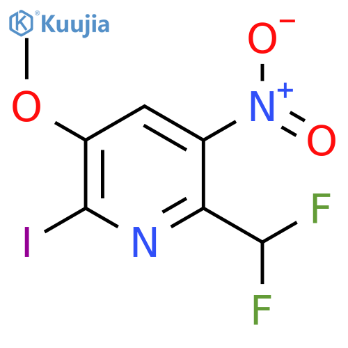 2-(Difluoromethyl)-6-iodo-5-methoxy-3-nitropyridine structure