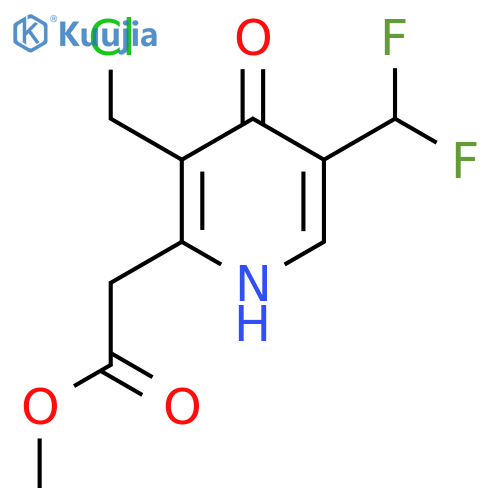 Methyl 3-(chloromethyl)-5-(difluoromethyl)-4-hydroxypyridine-2-acetate structure