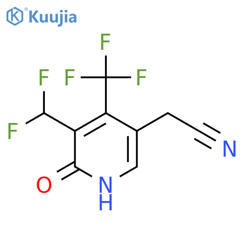 3-(Difluoromethyl)-2-hydroxy-4-(trifluoromethyl)pyridine-5-acetonitrile structure