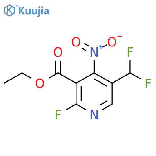 Ethyl 5-(difluoromethyl)-2-fluoro-4-nitropyridine-3-carboxylate structure