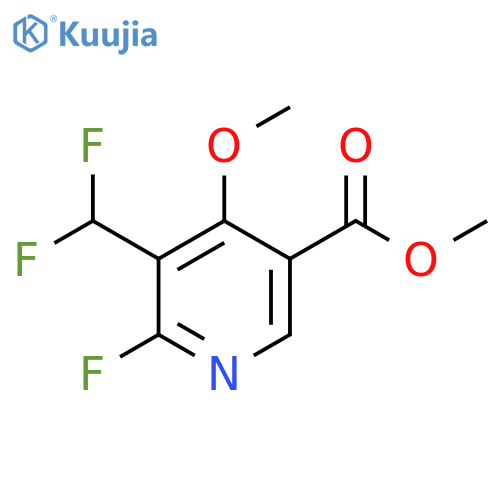 Methyl 3-(difluoromethyl)-2-fluoro-4-methoxypyridine-5-carboxylate structure