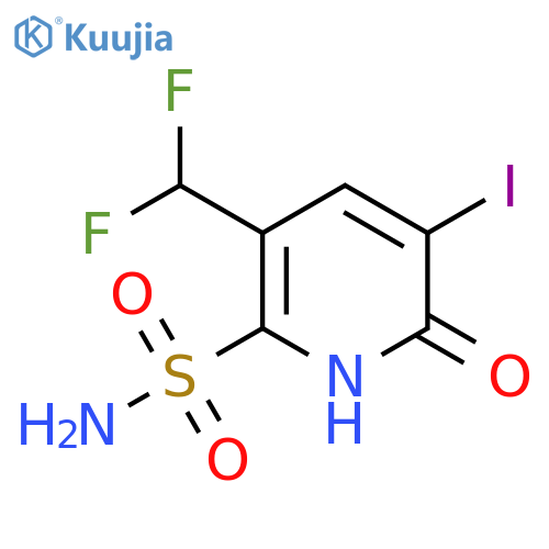 5-(Difluoromethyl)-2-hydroxy-3-iodopyridine-6-sulfonamide structure