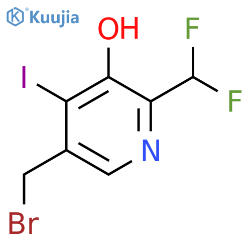 5-(Bromomethyl)-2-(difluoromethyl)-3-hydroxy-4-iodopyridine structure