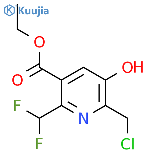 Ethyl 2-(chloromethyl)-6-(difluoromethyl)-3-hydroxypyridine-5-carboxylate structure