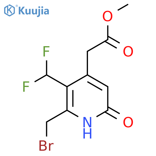 Methyl 2-(bromomethyl)-3-(difluoromethyl)-6-hydroxypyridine-4-acetate structure