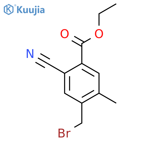 Ethyl 4-bromomethyl-2-cyano-5-methylbenzoate structure