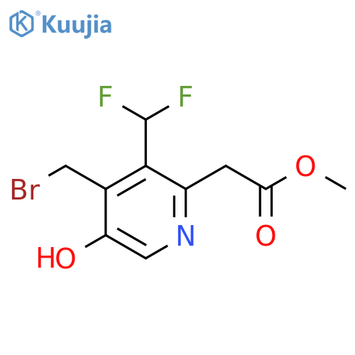 Methyl 4-(bromomethyl)-3-(difluoromethyl)-5-hydroxypyridine-2-acetate structure