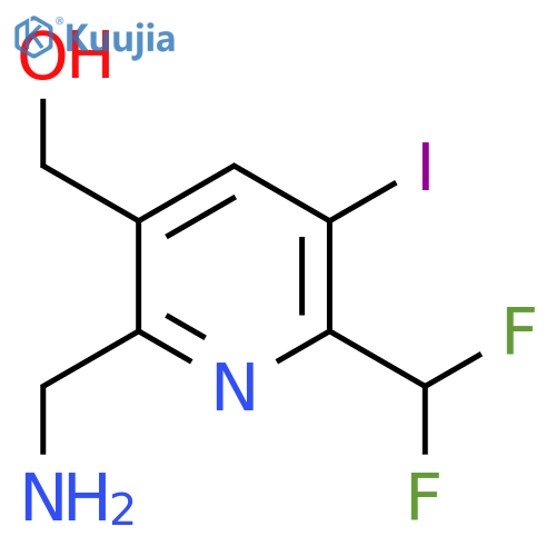 2-(Aminomethyl)-6-(difluoromethyl)-5-iodopyridine-3-methanol structure