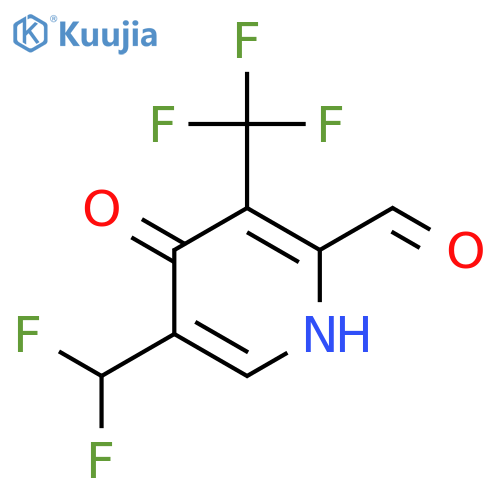 5-(Difluoromethyl)-4-hydroxy-3-(trifluoromethyl)pyridine-2-carboxaldehyde structure