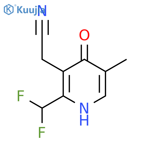 2-(Difluoromethyl)-4-hydroxy-5-methylpyridine-3-acetonitrile structure