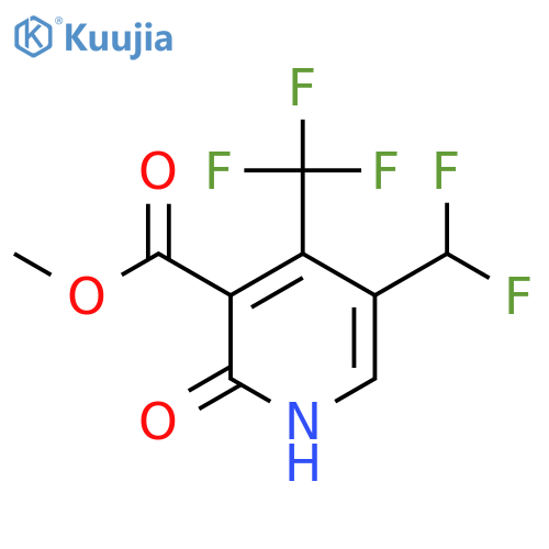 Methyl 5-(difluoromethyl)-2-hydroxy-4-(trifluoromethyl)pyridine-3-carboxylate structure