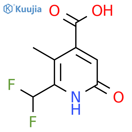 2-(Difluoromethyl)-6-hydroxy-3-methylpyridine-4-carboxylic acid structure