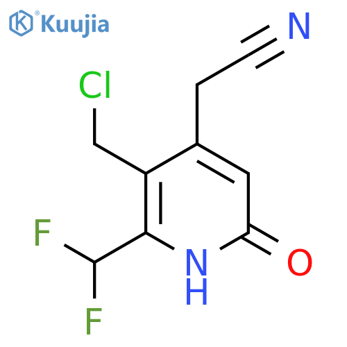 3-(Chloromethyl)-2-(difluoromethyl)-6-hydroxypyridine-4-acetonitrile structure