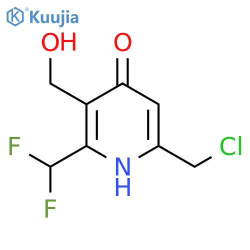 6-(Chloromethyl)-2-(difluoromethyl)-4-hydroxypyridine-3-methanol structure