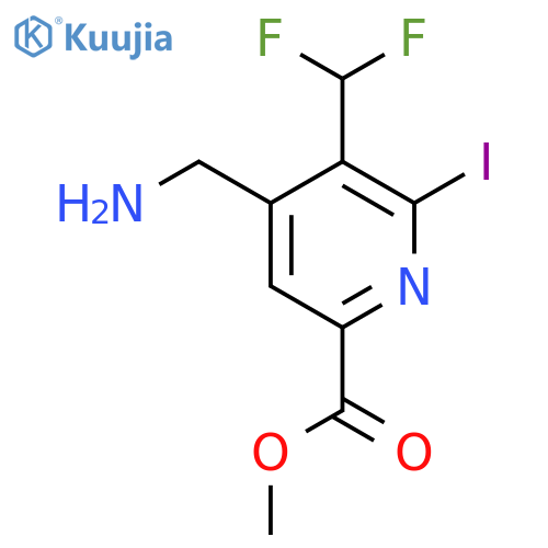 Methyl 4-(aminomethyl)-3-(difluoromethyl)-2-iodopyridine-6-carboxylate structure